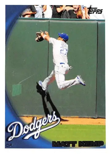 Matt Kemp baseball card with original gloss from 2010 Topps #214 Dodgers