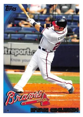 Ryan Church baseball card with original gloss from 2010 Topps #223 NM-MT Braves