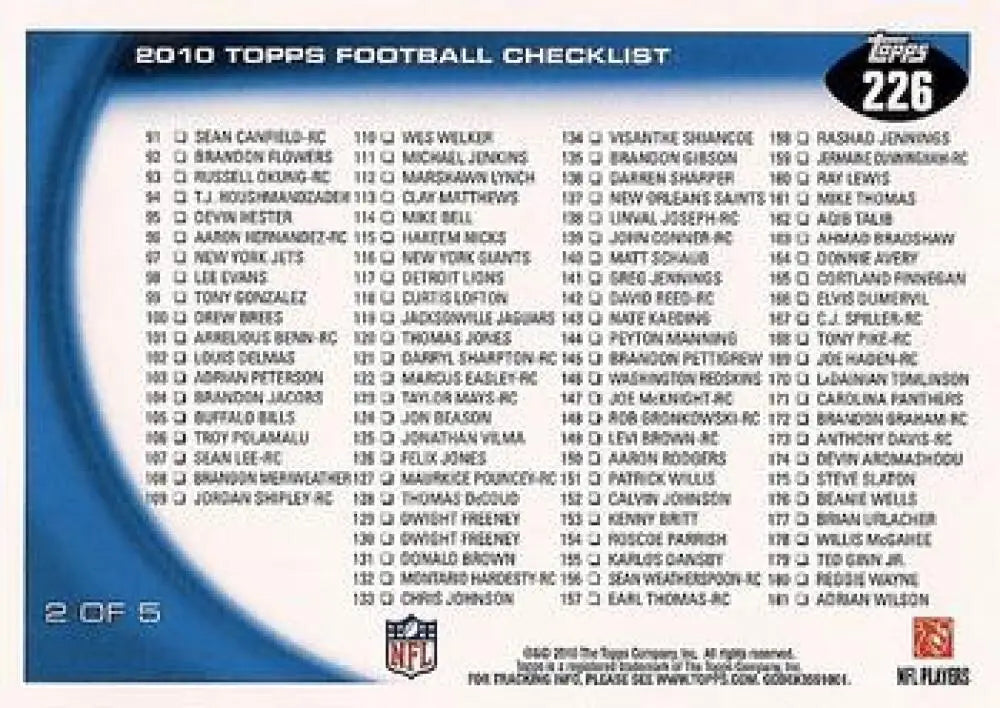 2010 Topps #226 Eli Manning/Tony Romo NM-MT NY Giants CM ID:81344 - Football Card Single