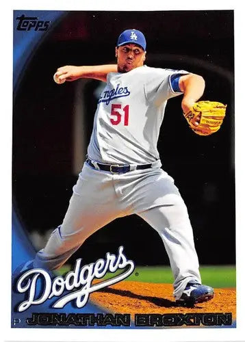 Original gloss Jonathan Broxton baseball card 2010 Topps #230 NM-MT Dodgers