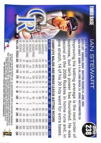 2010 Topps #238 Ian Stewart NM-MT Rockies ID:8356 - Baseball Card Single
