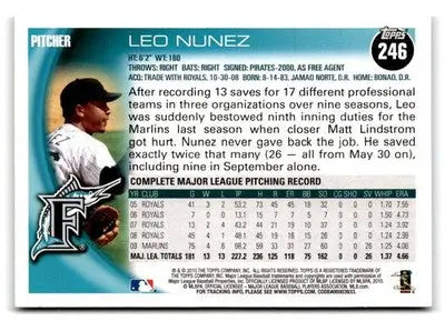 2010 Topps #246 Leo Nunez - Baseball Card Single