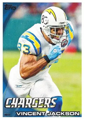 2010 Topps #340 Vincent Jackson NM-MT Chargers ID:81362 - Football Card Single