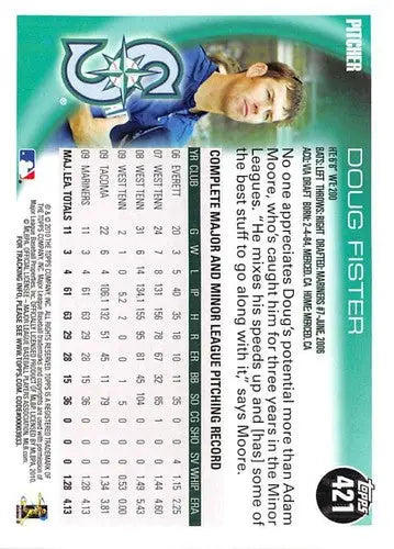 2010 Topps #421 Doug Fister NM-MT Mariners - Baseball Card Single