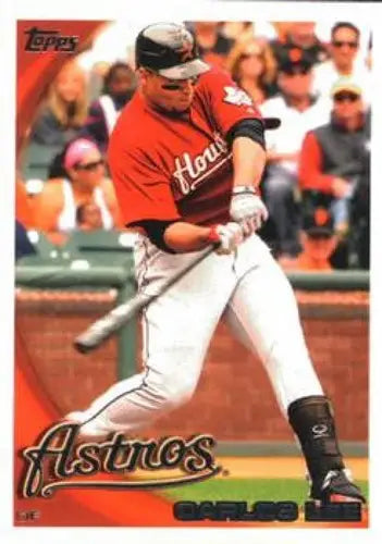 Carlos Lee 2007 Topps baseball card with original gloss from 2010 Topps #529