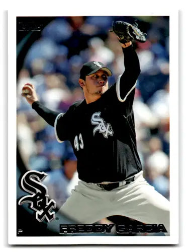 Original gloss 2010 Topps Freddy Garcia White Sox baseball card in near mint condition