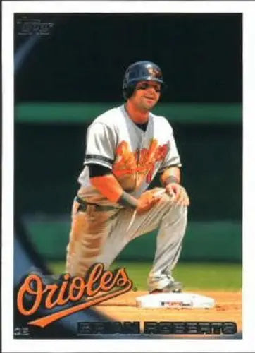 2010 Topps Brian Roberts Baseball Card with Original Gloss, part of sports cards collection