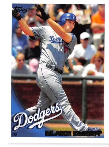 Baseball card of Blake DeWitt with original gloss, 2010 Topps #601 NM-MT Dodgers