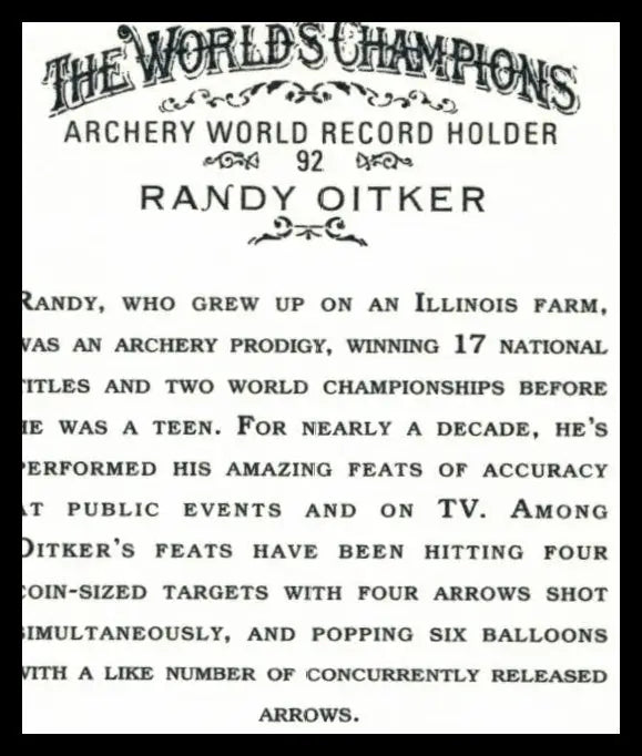 2010 Topps Allen & Ginter #92 Randy Oitker - Baseball Card Single