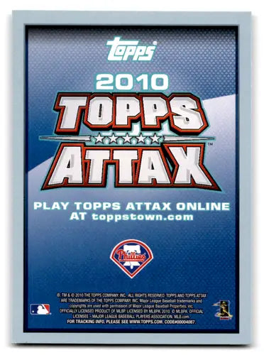 2010 Topps Attax Roy Halladay card with original gloss from Phillies team
