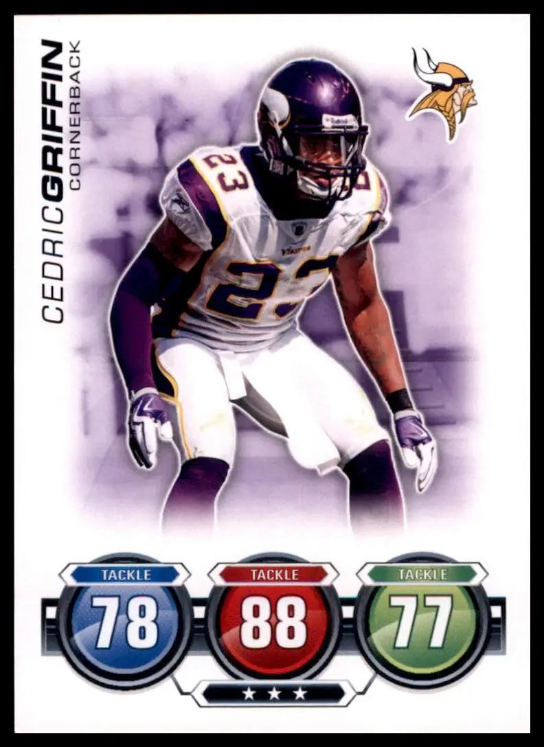 2010 Topps Attax Cedric Griffin Minnesota Vikings Football Card NFL Sports - Football Card Single