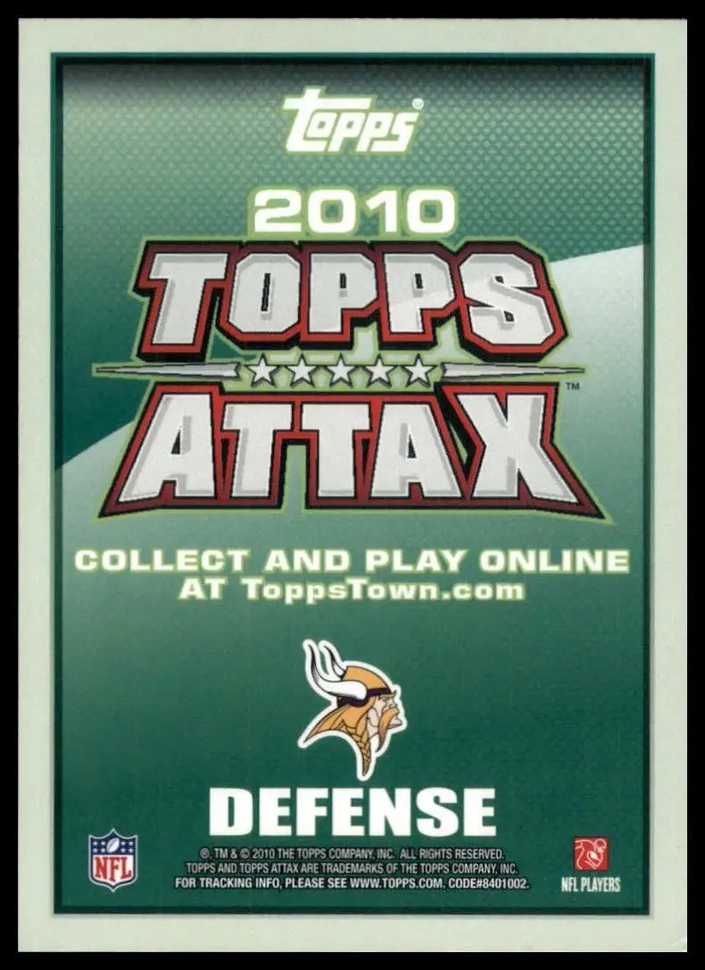 2010 Topps Attax Cedric Griffin Minnesota Vikings Football Card NFL Sports - Football Card Single