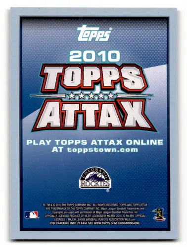 2010 Topps Attax Code Cards #27 Troy Tulowitzki NM-MT ID:57926 - Baseball Card Single