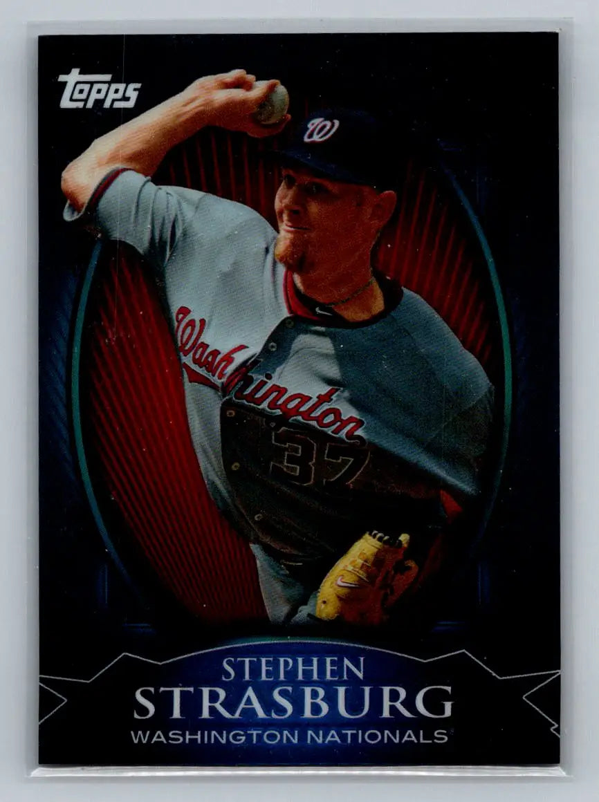 Stephen Strasburg baseball card from 2010 Topps Chrome Refractors Walmart edition
