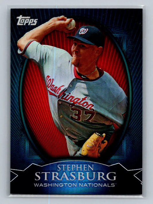 Stephen Strasburg baseball card from 2010 Topps Chrome Refractors Walmart edition