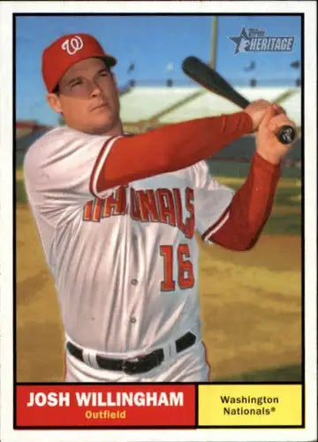 Original gloss 2010 Topps Heritage Josh Willingham baseball card NM-MT Nationals