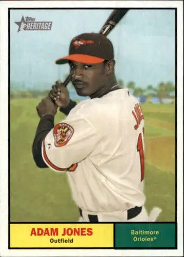 2010 Topps Heritage #182a Adam Jones NM-MT Orioles VAR ID:72184 - Baseball Card Single