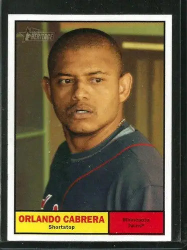 Orlando Cabrera baseball card from 2010 Topps Heritage with original gloss NM-MT