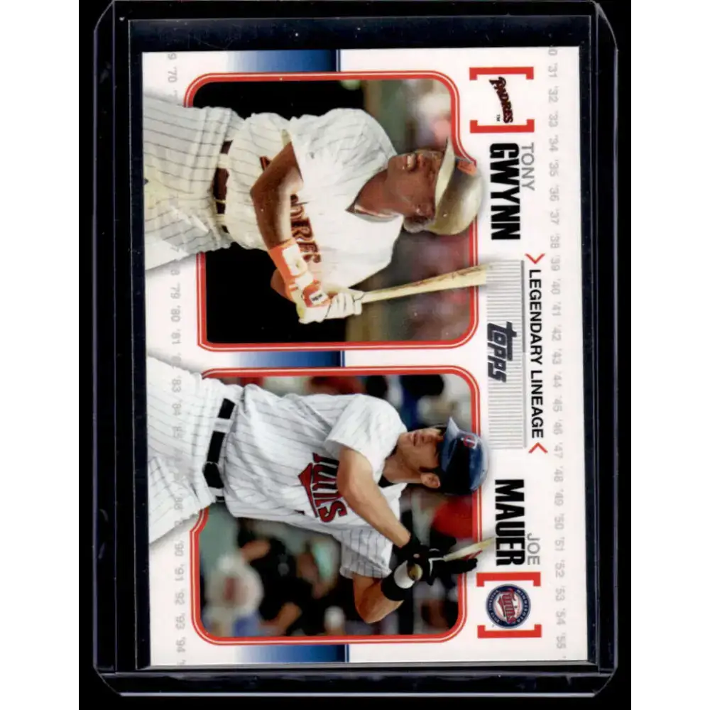 2010 Topps #LL27 Tony Gwynn / Joe Mauer San Diego Padres / Minnesota Twins NM-MT Baseball Card - Baseball Card Single