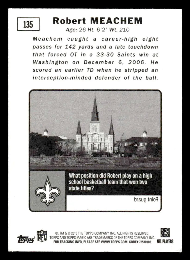 2010 Topps Magic #135 Robert Meachem - Football Card Single