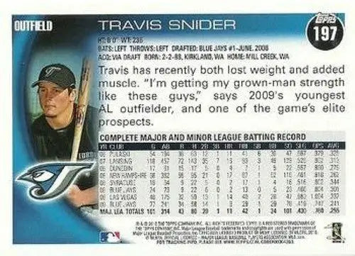 2010 Topps Opening Day #197 Travis Snider NM-MT Blue Jays ID:8635 - Baseball Card Single