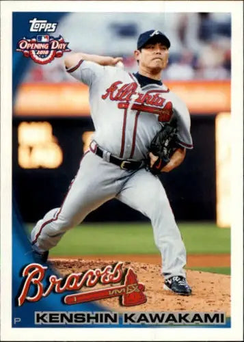 2010 Topps Opening Day Kenshin Kawakami baseball card Braves NM-MT showcase