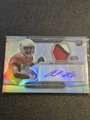 2010 Topps Platinum #ARP-AR Andre Roberts Autographed Patches #/800 - Football Card Single