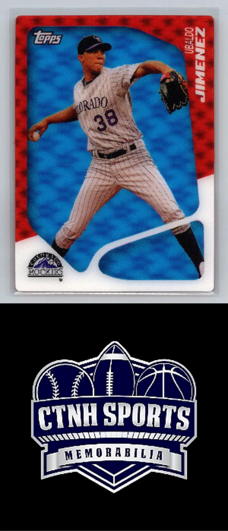 Baseball card of T14 Ubaldo Jimenez from 2010 Topps Colorado Rockies set