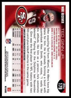 2010 Topps Ted Ginn Jr. 179 New Orleans Saints