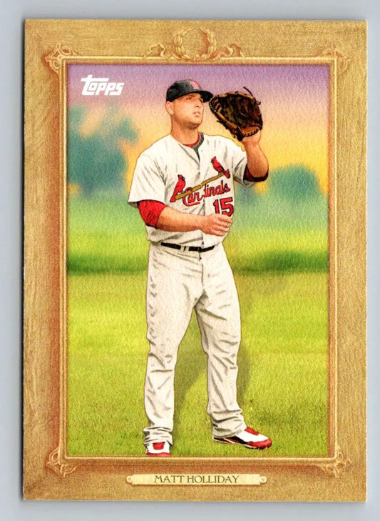 Framed Matt Holliday baseball card from 2010 Topps Turkey Red TR36 St. Louis Cardinals