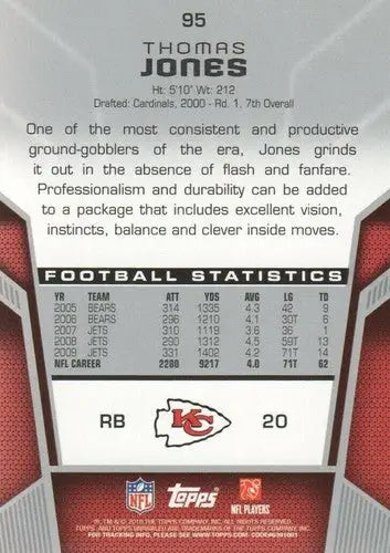 2010 Topps Unrivaled #95 Thomas Jones NM-MT ID:81388 - Football Card Single