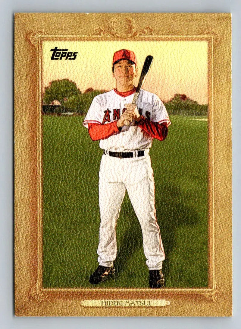 Hideki Matsui 2010 Topps Update TR101 Turkey Red baseball card Los Angeles Angels