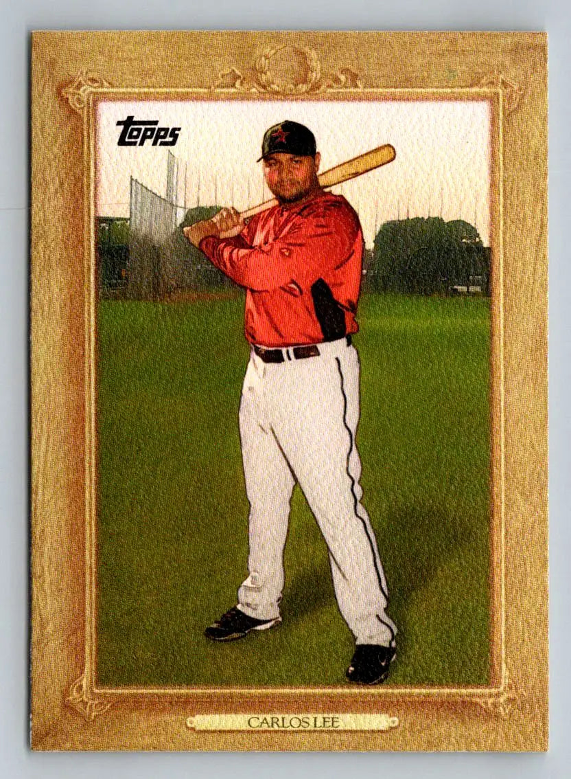 Carlos Lee Turkey Red baseball card from 2010 Topps Update TR114 Houston Astros