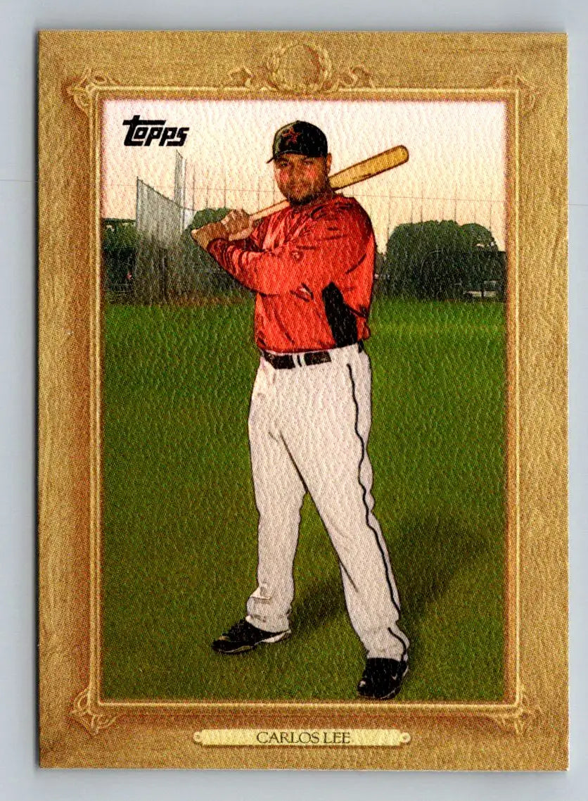 2010 Topps Update TR114 Carlos Lee Turkey Red baseball card featuring Houston Astros star