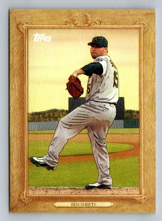 Ben Sheets Baseball Card from 2010 Topps Update TR122 Turkey Red Oakland Athletics