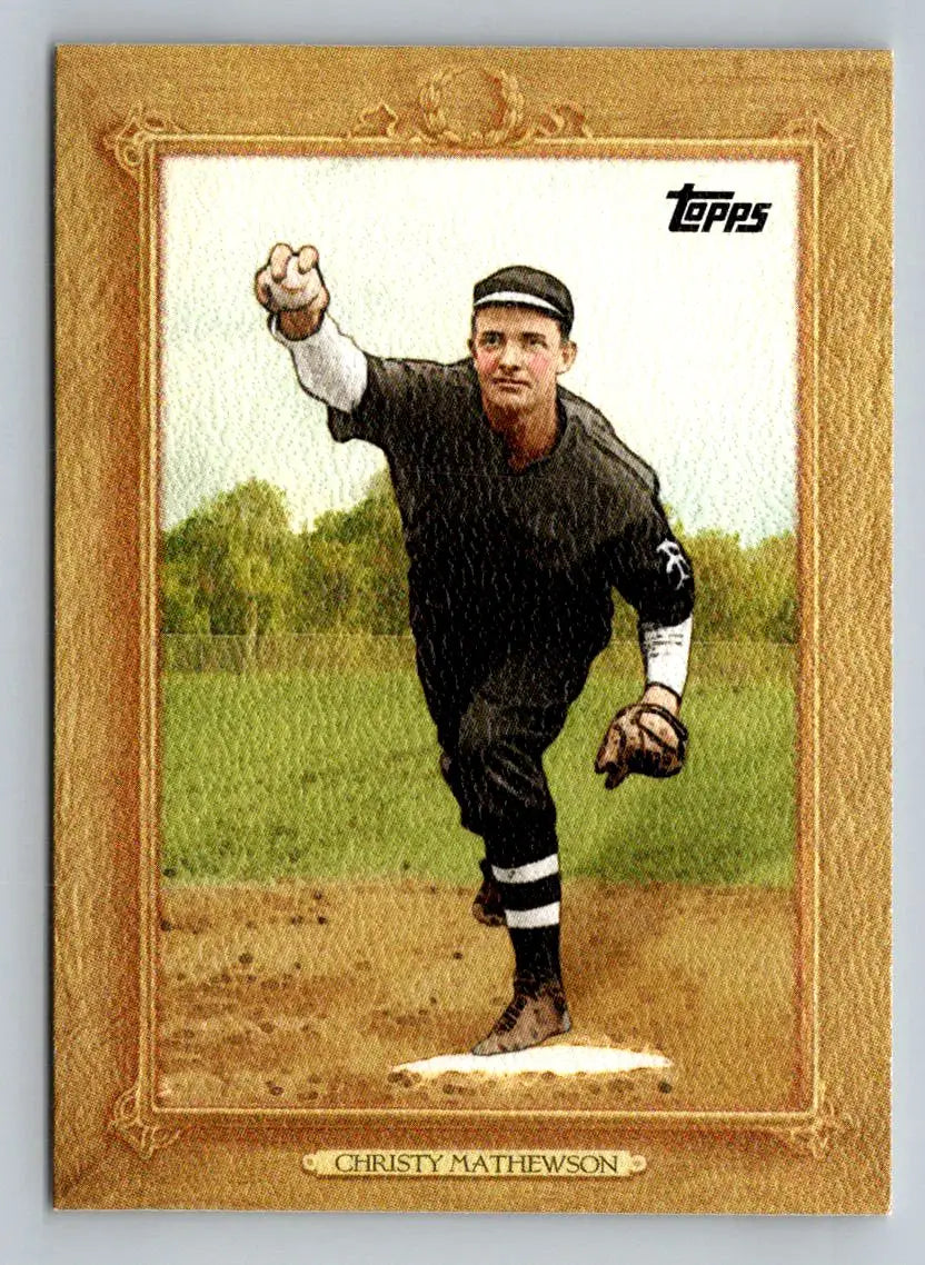 2010 Topps Update TR138 Christy Mathewson Turkey Red baseball card featuring New York Giants
