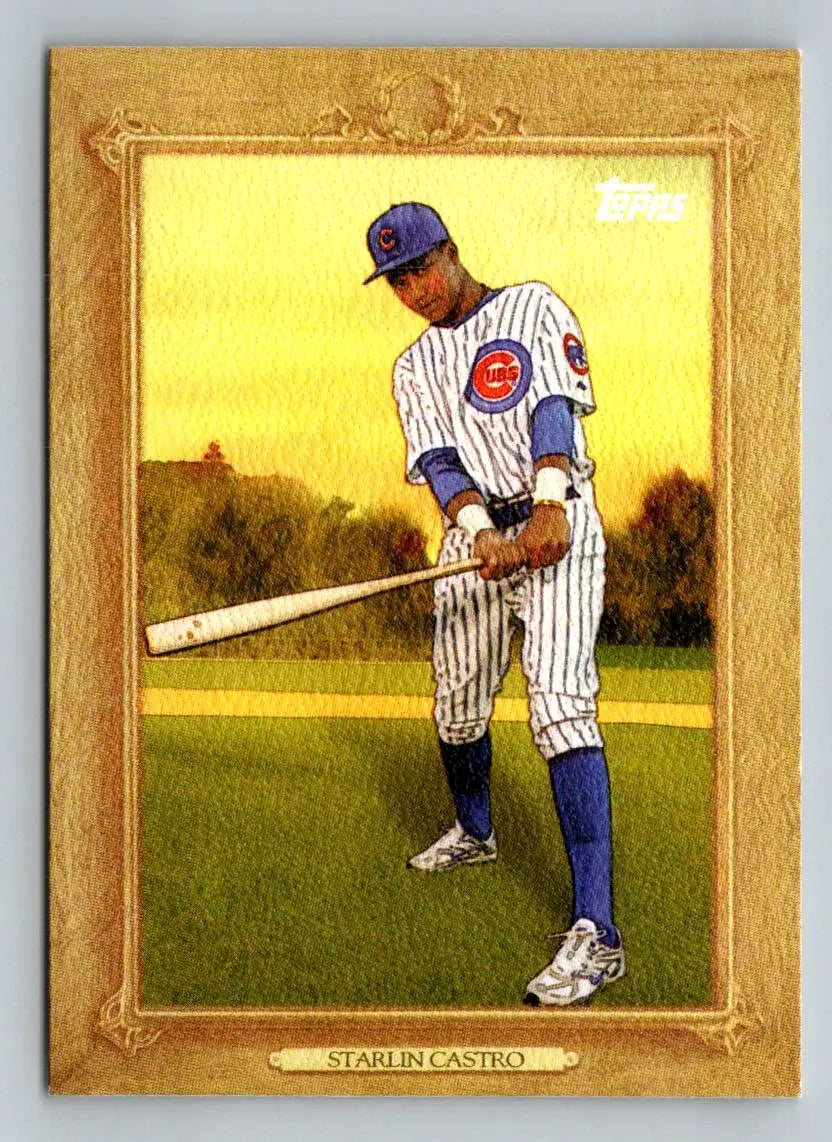 Starlin Castro 2010 Topps Update TR150 Turkey Red baseball card featuring Chicago Cubs