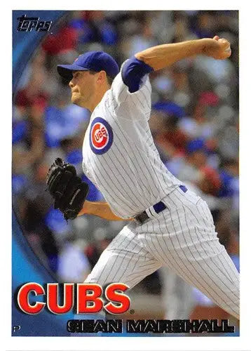 Original gloss baseball trading card of Sean Marshall from Topps Update Chicago Cubs