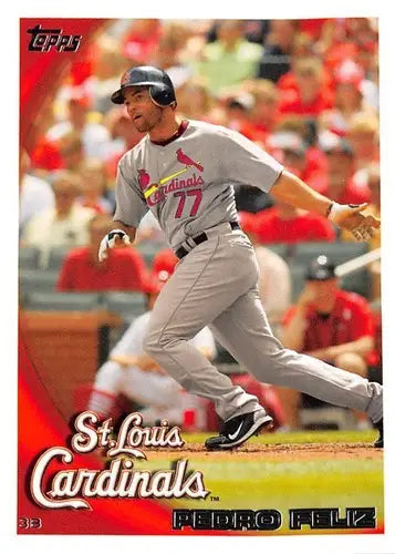 Original gloss Baseball card featuring Pedro Feliz from 2010 Topps Update series