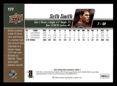 2010 Upper Deck #177 Seth Smith - Baseball Card Single