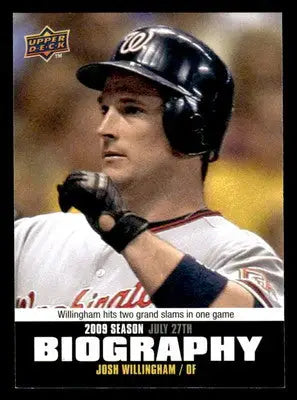 2010 Upper Deck #SB-132 Josh Willingham Season Biography - Baseball Card Single