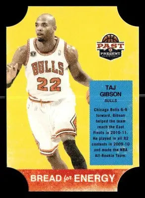 2011-12 Panini Past & Present #20 Taj Gibson Bread for Energy Die-Cut Bulls - Basketball Card Single