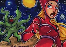2011 5finity Galaxgals Eradication Arie Monroe Rare Artist Sketch Card Ver. 3 - Other