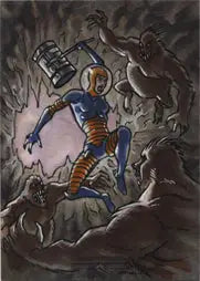 2011 5finity Galaxgals Eradication Arley Tucker Rare Artist Sketch Card Ver. 1 - Non-Sport Single