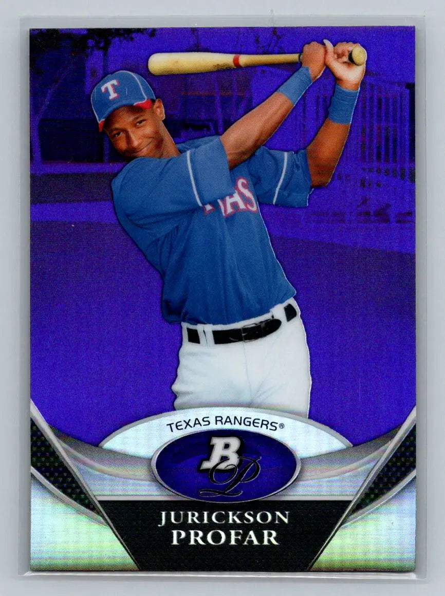 2011 Bowman Platinum BPP34 Jurickson Profar Purple Refractors Texas Rangers baseball card