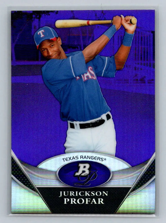 2011 Bowman Platinum BPP34 Jurickson Profar Purple Refractors Texas Rangers baseball card