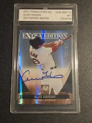 2011 Donruss Elite Extra Edition Alex Hassan Prospects Signature FGS 10 #/763 - Baseball Card Single
