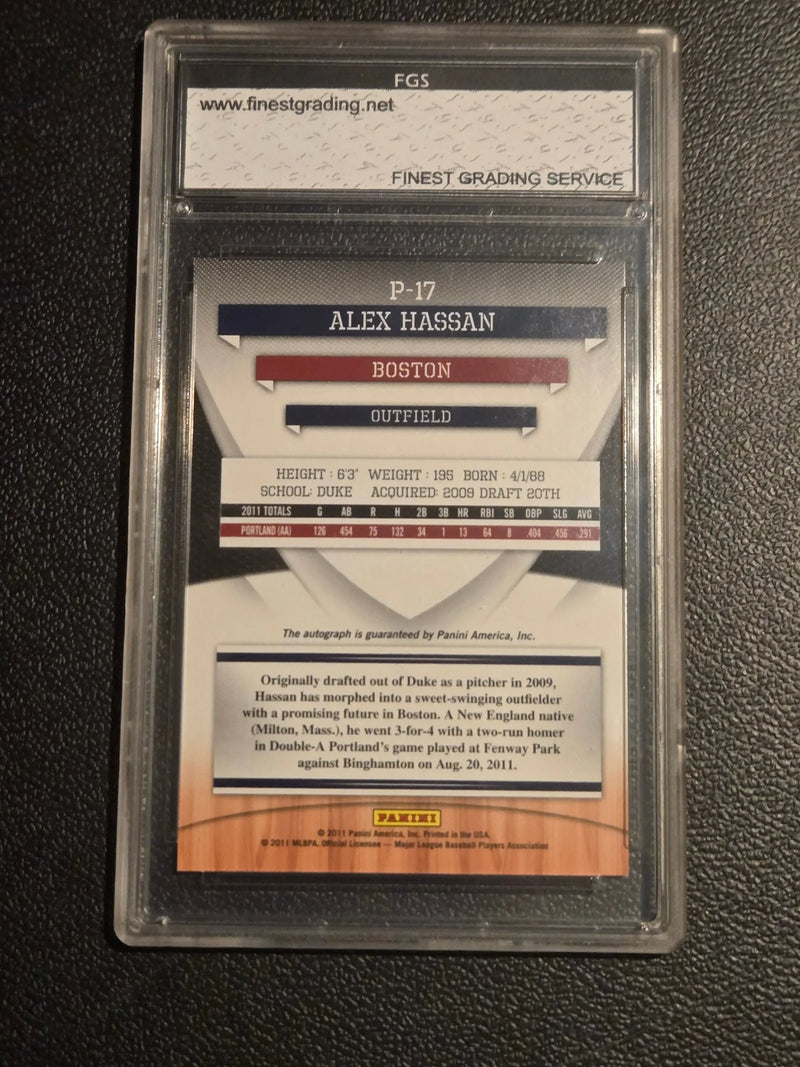 2011 Donruss Elite Extra Edition Alex Hassan Prospects Signature FGS 10 #/763 - Baseball Card Single