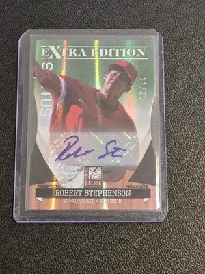 2011 Donruss Elite Extra Edition R.Stephenson Emerald Signature Die Cut #/25 - Baseball Card Single