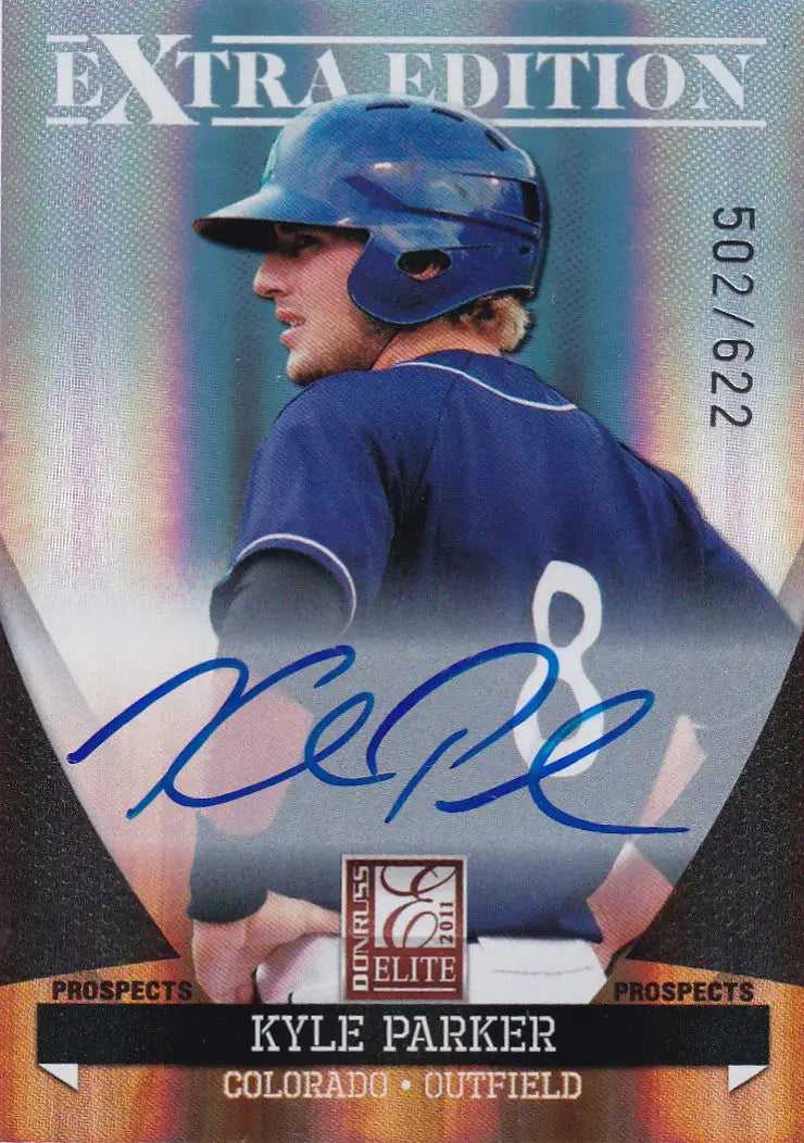 2011 DONRUSS ELITE #P-46 KYLE PARKER AUTO 502/622- COLORADO ROCKIES - Baseball Card Single